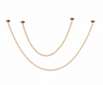 Alabaster Pearl Necklace Chandelier — Cascading Beaded LED Pendant Light