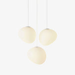 Pebble Glow LED Pendant Light – Sculptural Glass Chandelier for Dining & Living