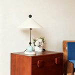 Geo Orb Table Lamp – Sculptural Geometric Design with Cream Shade