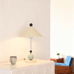 Geo Orb Table Lamp – Sculptural Geometric Design with Cream Shade