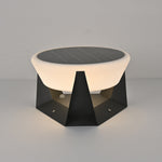 Geobase Solar Outdoor Post Light – Modern Geometric LED Garden Lamp