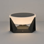 Geobase Solar Outdoor Post Light – Modern Geometric LED Garden Lamp