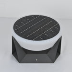 Geobase Solar Outdoor Post Light – Modern Geometric LED Garden Lamp