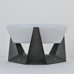 Geobase Solar Outdoor Post Light – Modern Geometric LED Garden Lamp