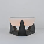 Geobase Solar Outdoor Post Light – Modern Geometric LED Garden Lamp