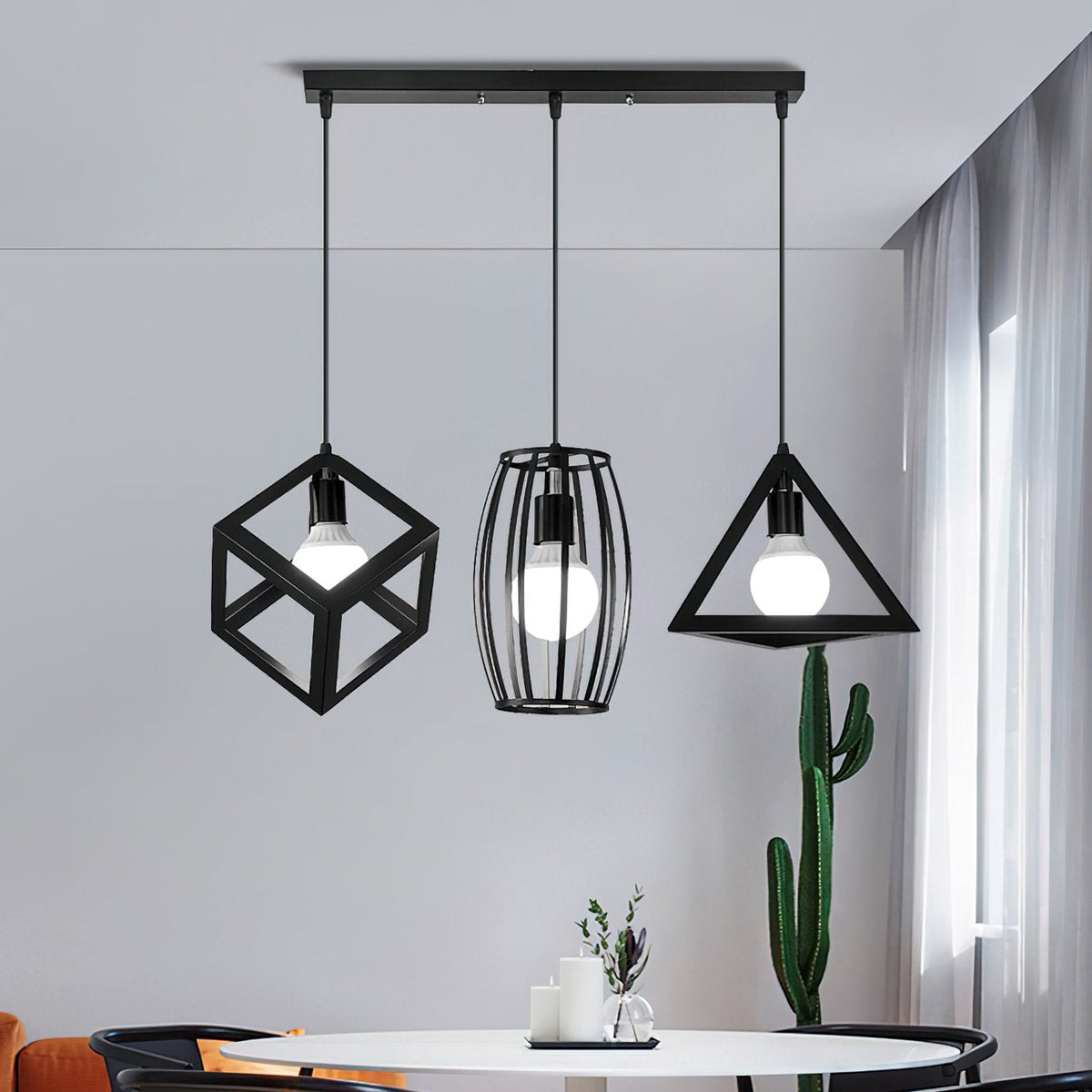 Geometric Cage Pendant Light