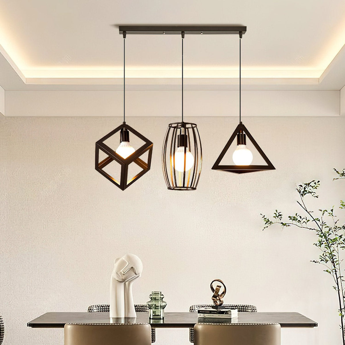 Geometric Cage Pendant Light