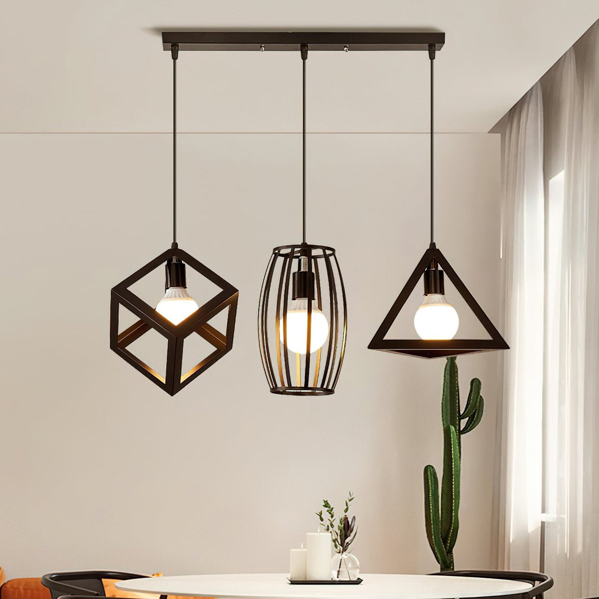 Geometric Cage Pendant Light