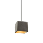 Georgia Faceted Concrete Pendant Light – Hand-Cast Brutalist Ceiling Lamp
