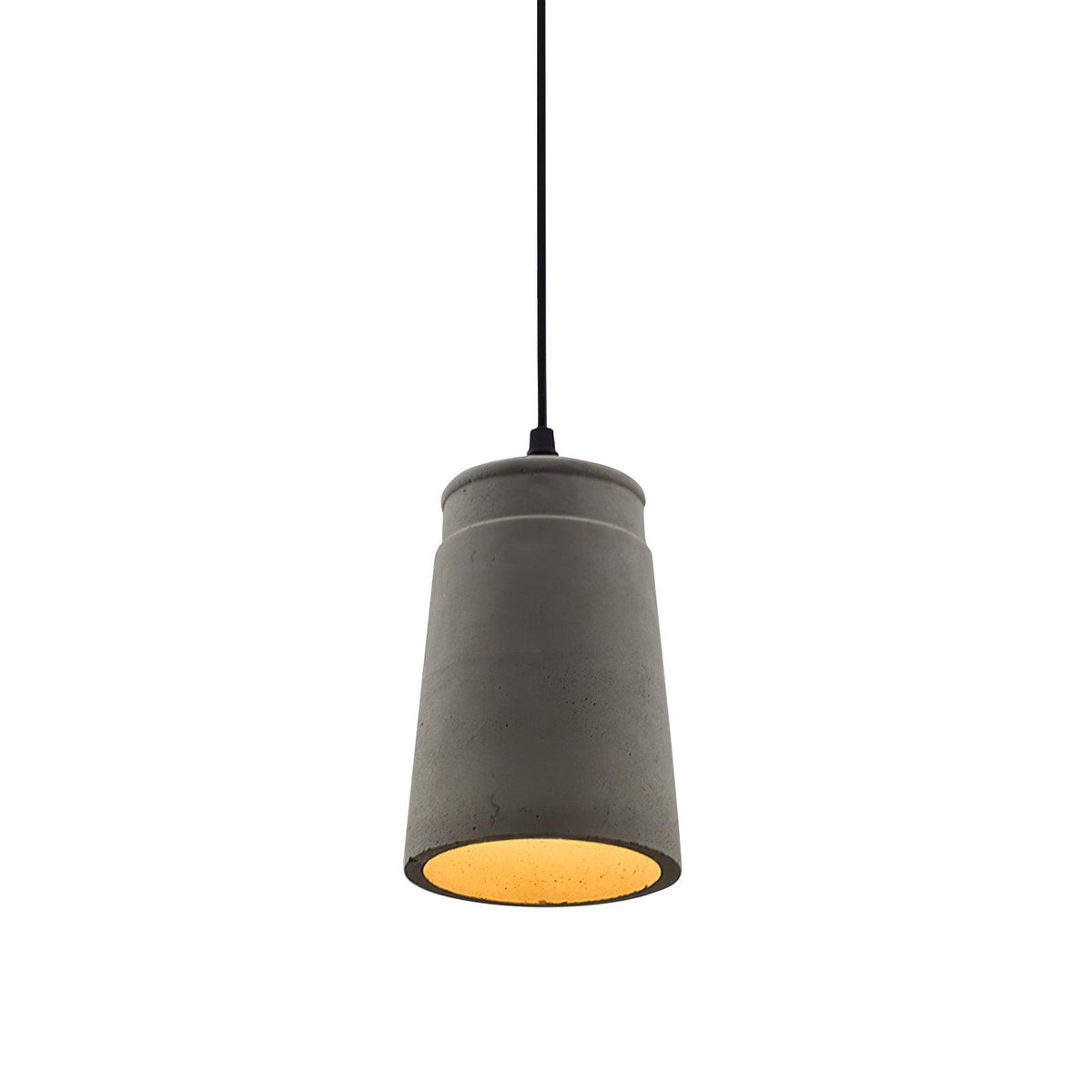 Georgia Faceted Concrete Pendant Light – Hand-Cast Brutalist Ceiling Lamp