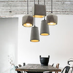 Georgia Faceted Concrete Pendant Light – Hand-Cast Brutalist Ceiling Lamp