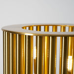 Gilded Cage Table Lamp – Sculptural White Marble & Gold Table Light