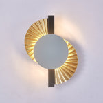 Gilded Fan Wall Sconce in Gold and Black for Modern Interiors