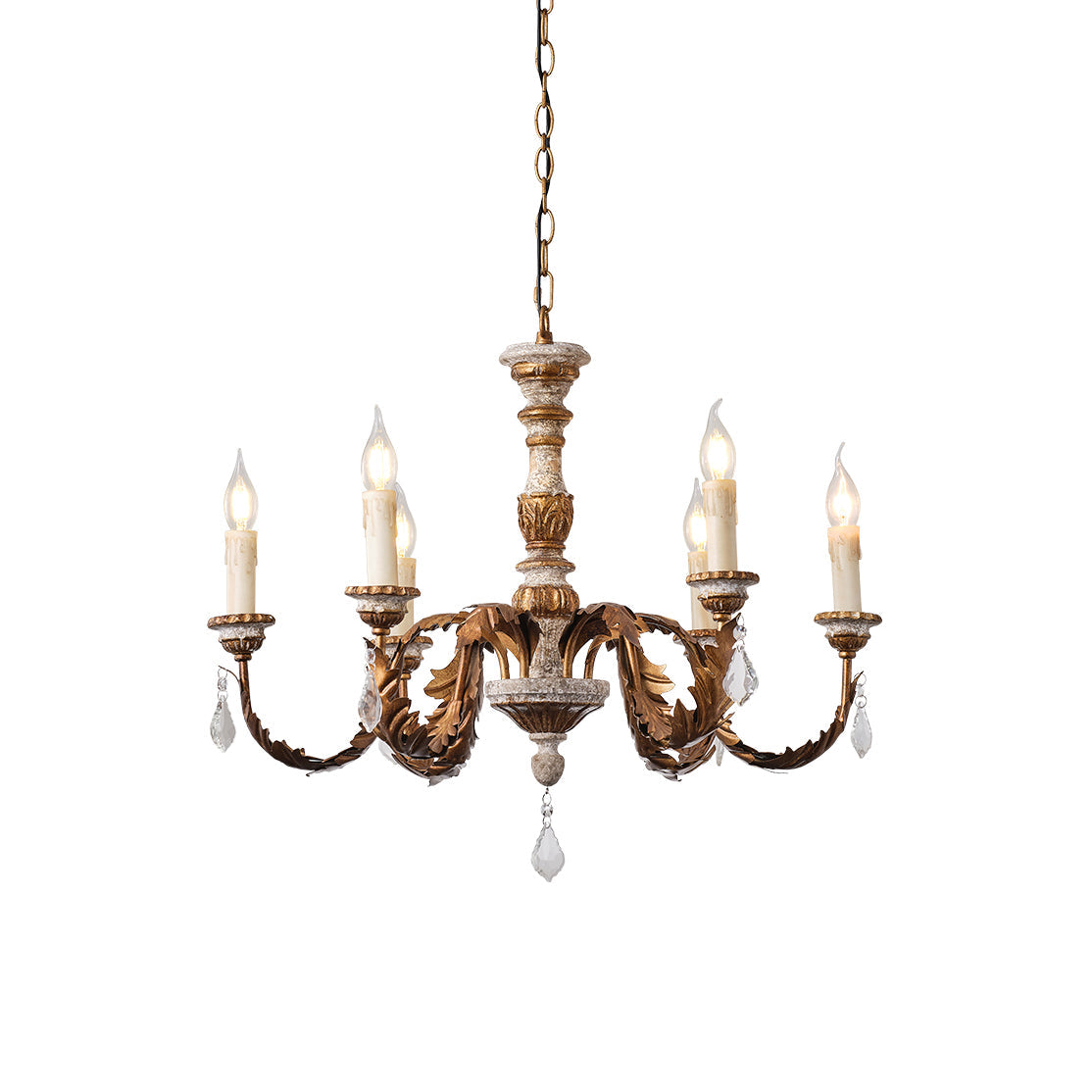 giltwood-wood-chandelier