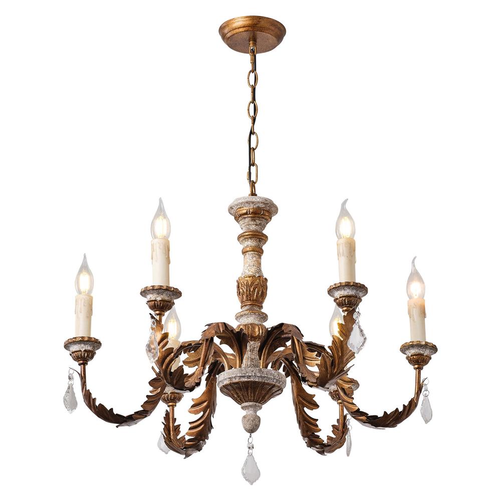 giltwood-wood-chandelier