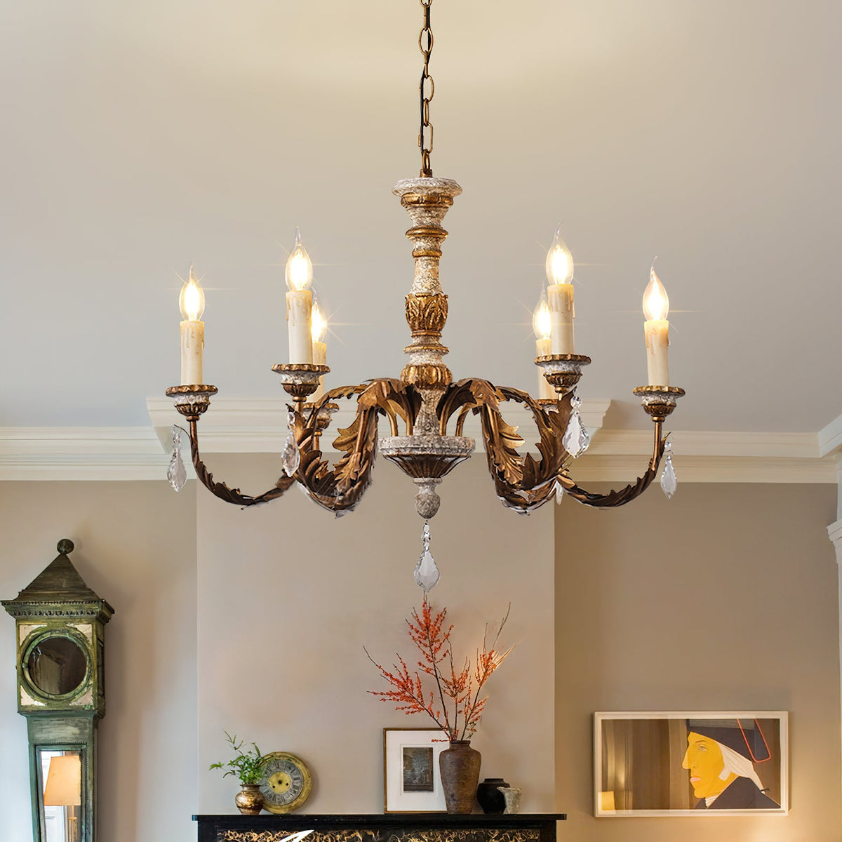 giltwood-wood-chandelier