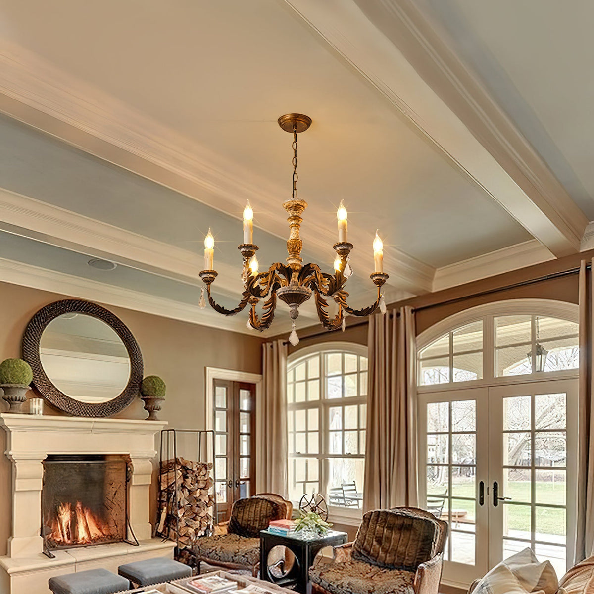 giltwood-wood-chandelier