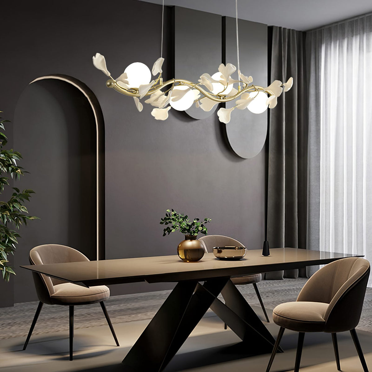 Ginkgo Long Bar Chandelier