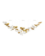 Ginkgo Leaf LED Chandelier – Modern Custom Pendant Light for Grand Interiors