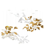Ginkgo Leaf LED Chandelier – Modern Custom Pendant Light for Grand Interiors