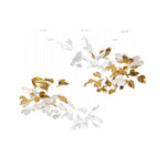 Ginkgo Leaf LED Chandelier – Modern Custom Pendant Light for Grand Interiors