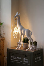 Giraffe Royale Sculpture Floor Lamp – Modern Crystal Pendant Light