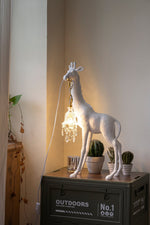 Giraffe Royale Sculpture Floor Lamp – Modern Crystal Pendant Light