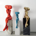 Girl Meditate Sculpture Floor Lamp