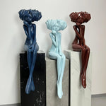 Girl Meditate Sculpture Floor Lamp