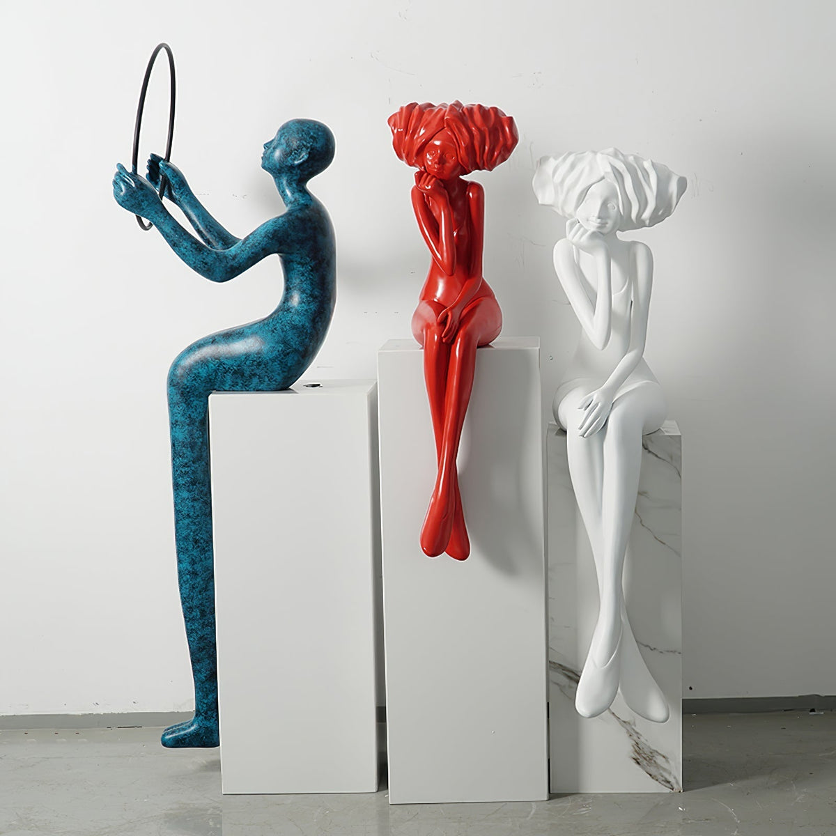 Girl Meditate Sculpture Floor Lamp