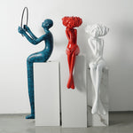 Girl Meditate Sculpture Floor Lamp