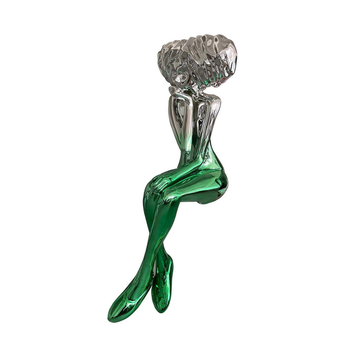 Girl Meditate Sculpture Floor Lamp