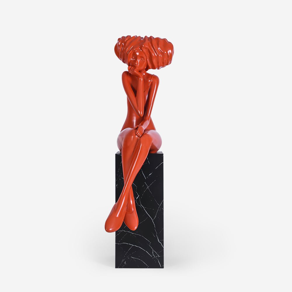 Girl Meditate Sculpture Floor Lamp