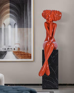 Girl Meditate Sculpture Floor Lamp