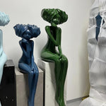 Girl Meditate Sculpture Floor Lamp