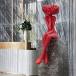 Girl Meditate Sculpture Floor Lamp