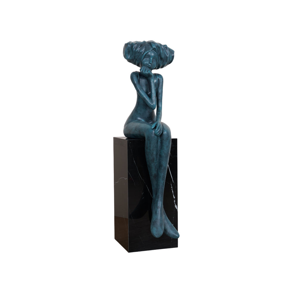 Girl Meditate Sculpture Floor Lamp
