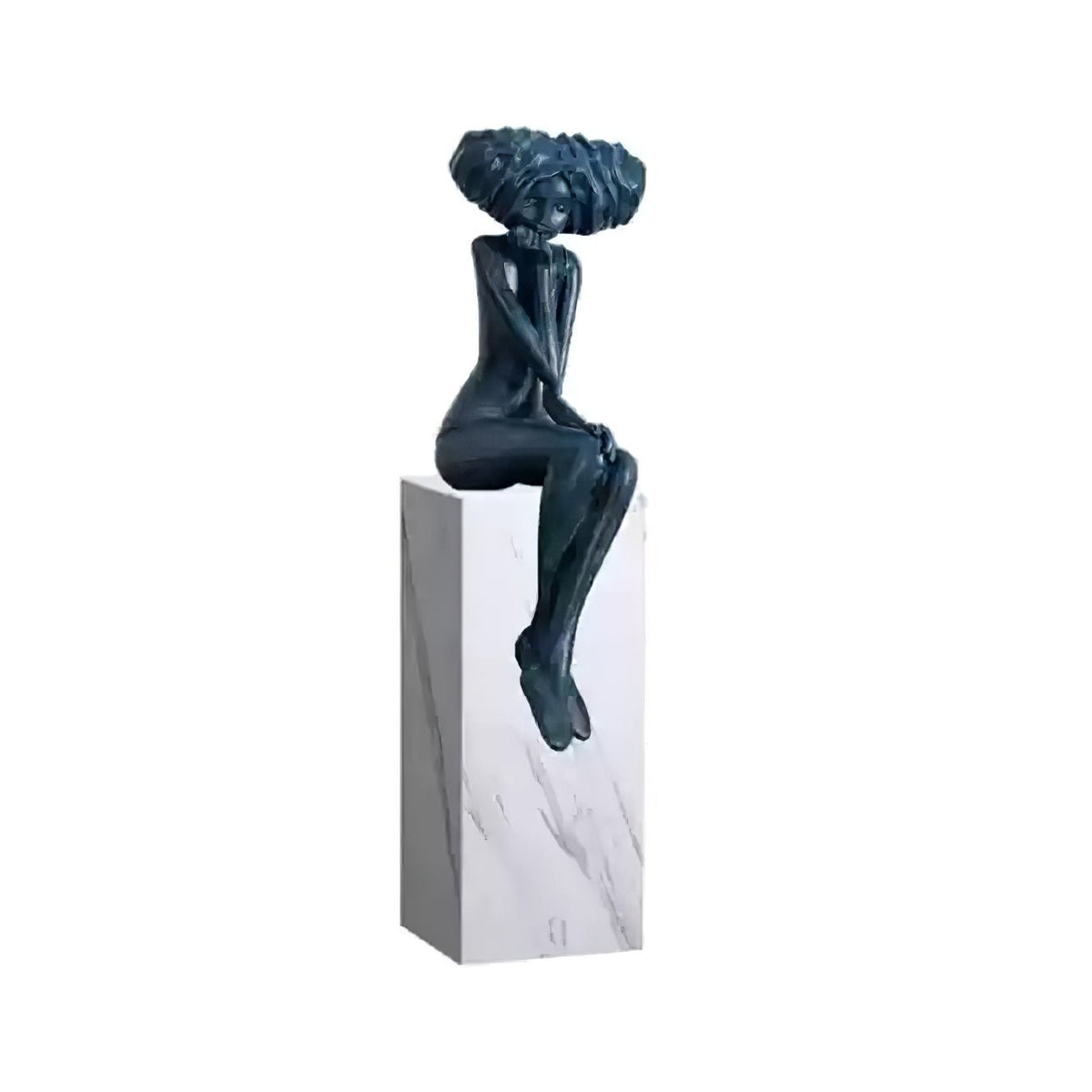 Girl Meditate Sculpture Floor Lamp
