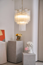 Giselle Murano Glass Chandelier – Hand-Blown Italian Glass Pendant Light for Dining Room and Living Room