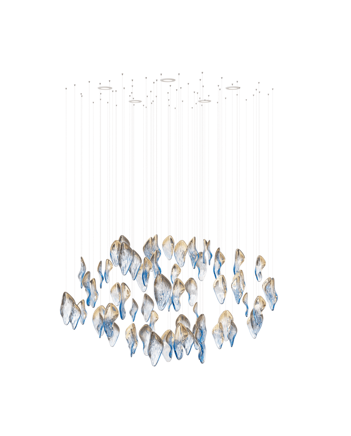 Glacier Crystal Glass LED Chandelier for Modern Interiors