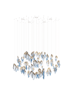 Glacier Crystal Glass LED Chandelier for Modern Interiors