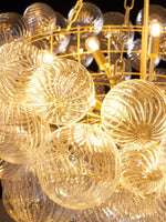 Lumière Cascade Glass Ball Chandelier – Modern Sculptural Pendant Light