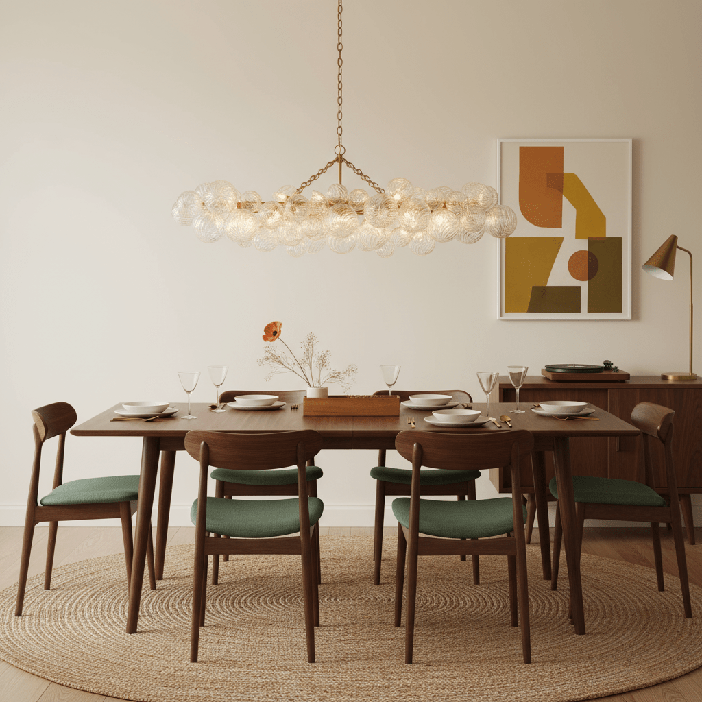 Lumière Cascade Glass Ball Chandelier – Modern Sculptural Pendant Light