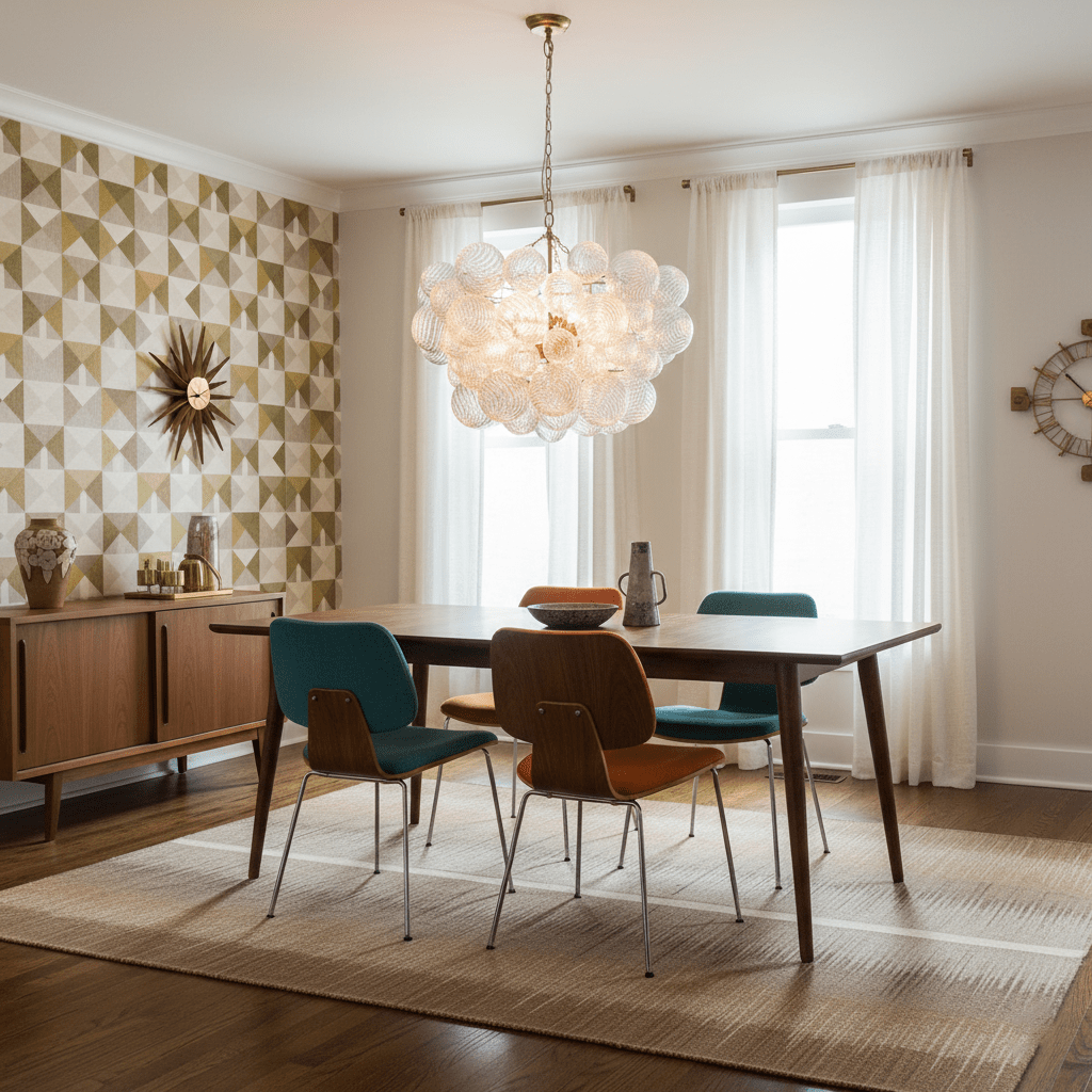 Lumière Cascade Glass Ball Chandelier – Modern Sculptural Pendant Light