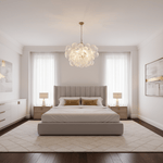Lumière Cascade Glass Ball Chandelier – Modern Sculptural Pendant Light