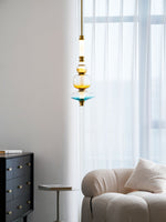 Artisan Glass Bead Linear Pendant Light for Modern Interiors
