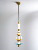 Artisan Glass Bead Linear Pendant Light for Modern Interiors