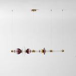 Artisan Glass Bead Linear Pendant Light for Modern Interiors