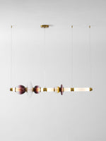 Artisan Glass Bead Linear Pendant Light for Modern Interiors