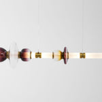 Artisan Glass Bead Linear Pendant Light for Modern Interiors